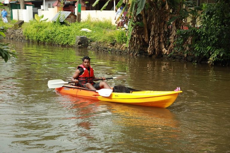 Kayaking in Kumarakom Backwater